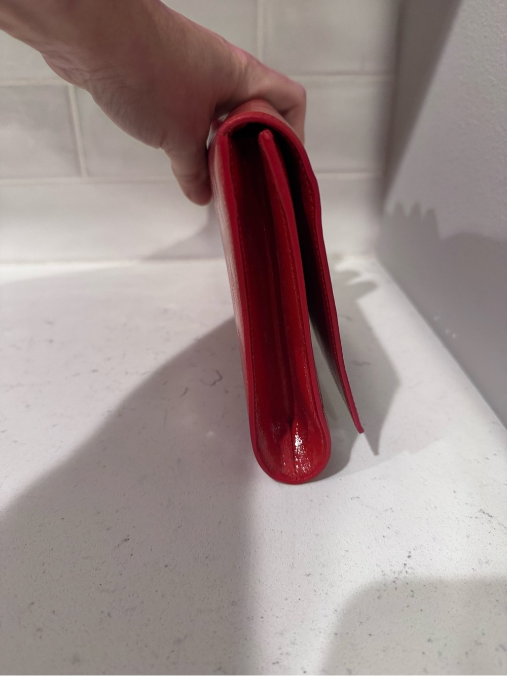 Saint Laurent Belle de Jour Red Patent Leather Large Clutch - Picture 9 of 10